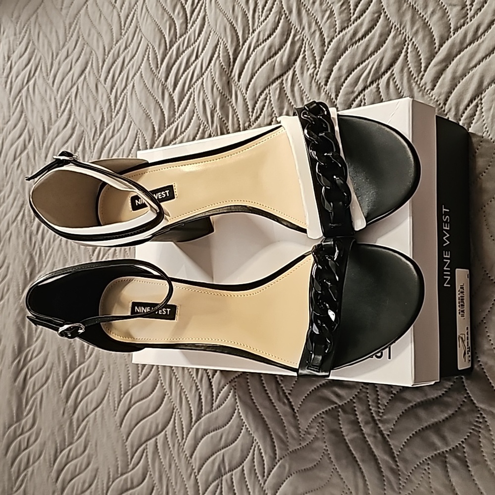 Nine West Kimba Ankle Strap Block Heel Sandals